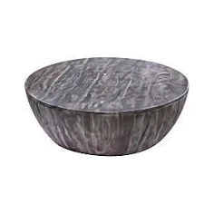 Benzara Gia Handcrafted Round Mango Wood Coffee Table