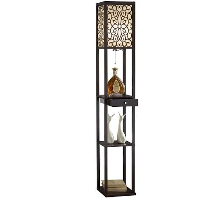 Artiva Etagere Shelf Floor Lamp with Drawer