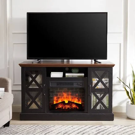 Mainstays Farmhouse Fireplace TV Stand
